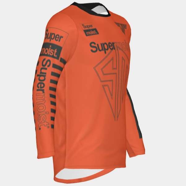 Supermoist Supermoist "FAST Orange" Riding Shirt - 3-4 | Birdseye | Regular