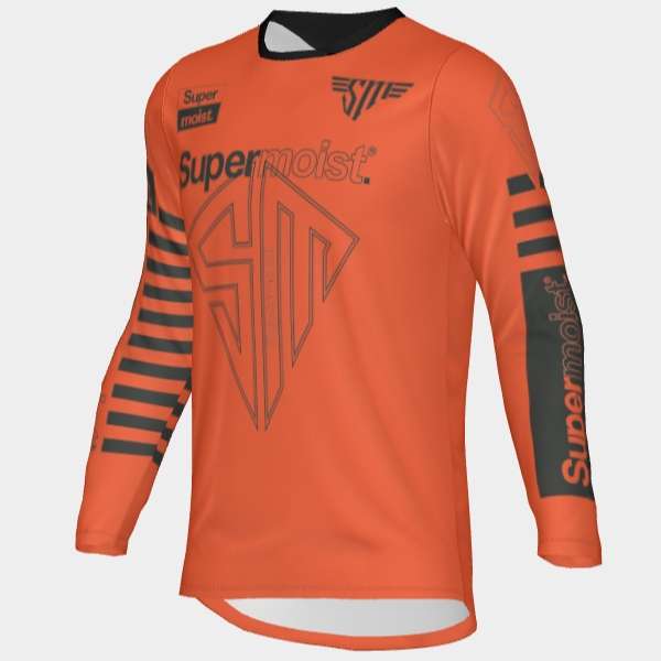 Supermoist Supermoist "FAST Orange" Riding Shirt - 3-4 | Birdseye | Regular