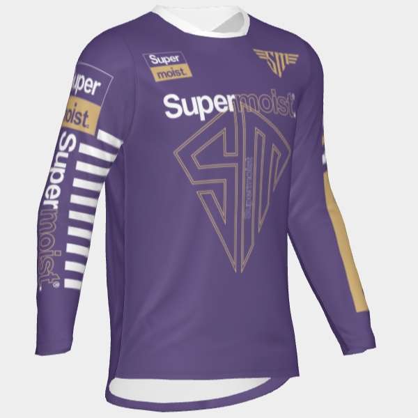 Supermoist Supermoist "FAST Purple" Riding Shirt - 3-4 | Airtech 2 | Regular