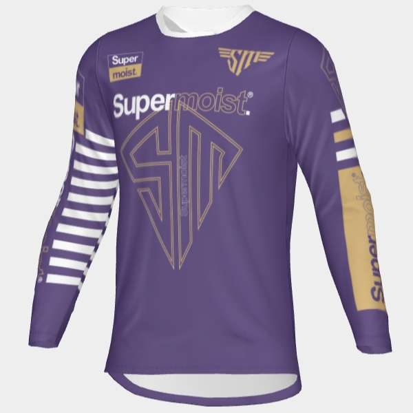 Supermoist Supermoist "FAST Purple" Riding Shirt - 3-4 | Airtech 2 | Regular
