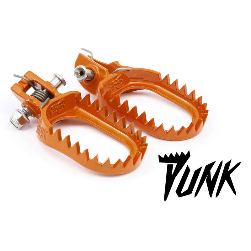 S3 S3 Punk Foot Pegs (Low Back) For KTM - Husqvarna and Gas Gas 2017 to 2023 - Silver