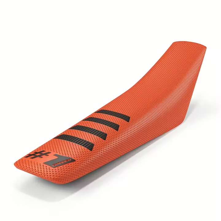 One Gripper ONEGRIPPER #1 GRIPPER Motorcycle GRIP Seat Cover - RIBBED - ORANGE & BLACK