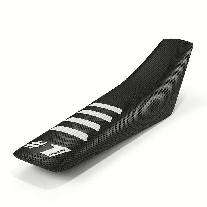 One Gripper ONEGRIPPER #1 GRIPPER Motorcycle GRIP Seat Cover - RIBBED - BLACK & WHITE