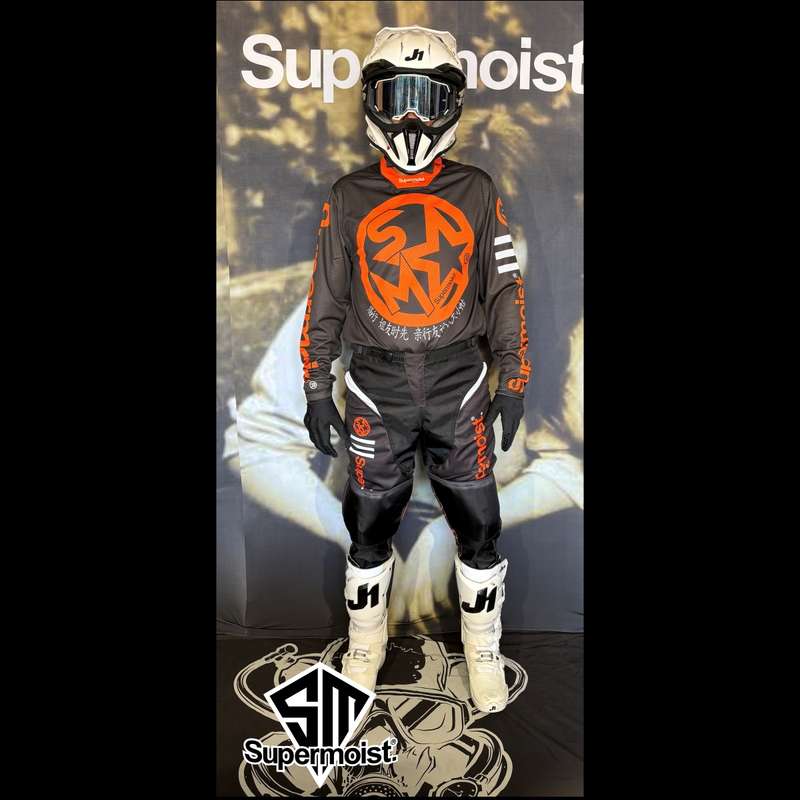 Supermoist Supermoist Orange And Black Riding Kit - S | Summer Material | 30