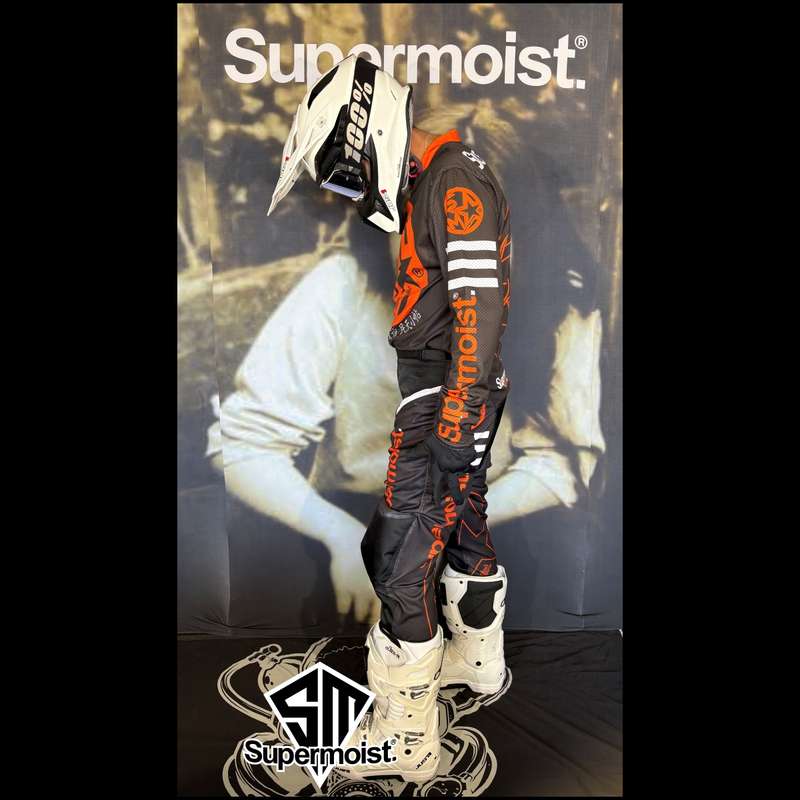 Supermoist Supermoist Orange And Black Riding Kit - S | Summer Material | 30