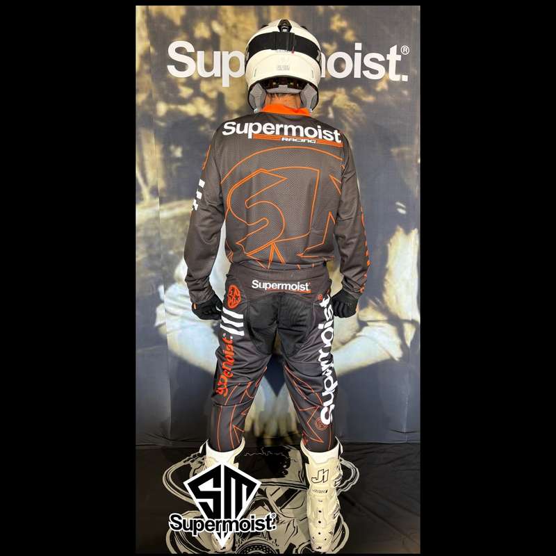Supermoist Supermoist Orange And Black Riding Kit - S | Summer Material | 30