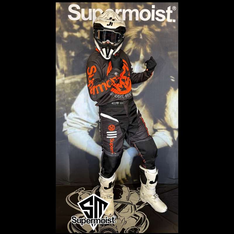 Supermoist Supermoist Orange And Black Riding Kit - S | Summer Material | 30