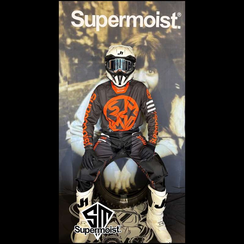 Supermoist Supermoist Orange And Black Riding Kit - S | Summer Material | 30
