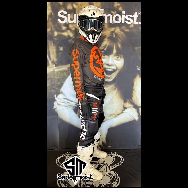 Supermoist Supermoist Orange And Black Riding Kit - S | Summer Material | 30