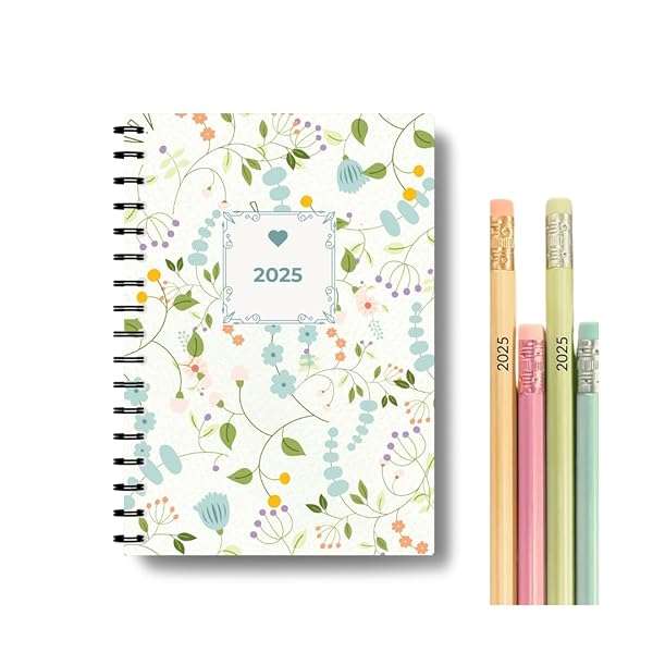 2025 Diary with Motivational Quotes and Inspirational Quotes Planner with Reflections on Wire Bou...