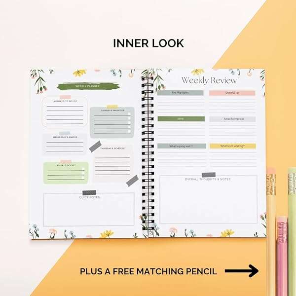 Academic Journal and Student Planner Notebook Organizer for School College Homework Assignments a...