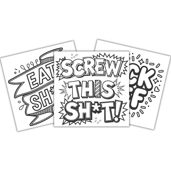 Beautiful Adult Coloring Book with Curse Words for Relaxation