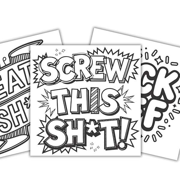 Beautiful Adult Coloring Book with Curse Words for Relaxation