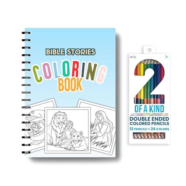 Bible Stories Coloring Book with Scripture Verses for Kids and Adults