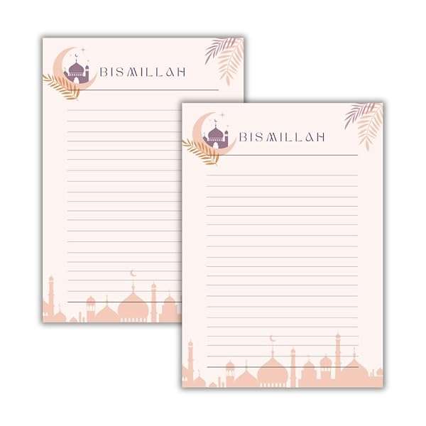 Bismillah Writing Pad and Islamic Notepads 2 Pack