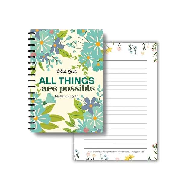 Faith-Based Bible Journal and Prayer Notebook with Bible Verses and Devotional Quotes