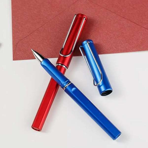 Gel Pens Combo with Fountain Metal Ink and Non Glitter Gel Pens Multicolor