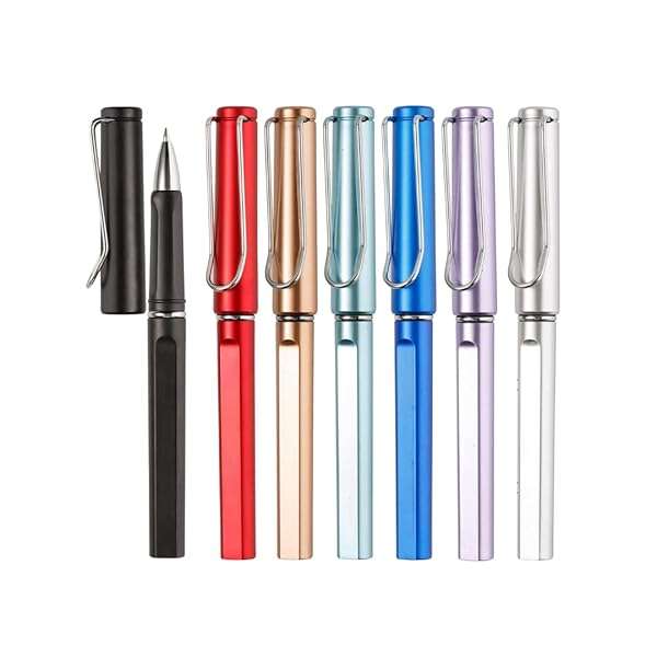 Gel Pens Combo with Fountain Metal Ink and Non Glitter Gel Pens Multicolor