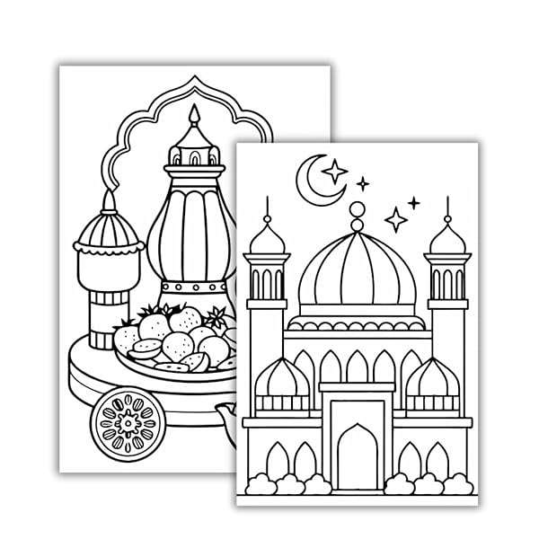 Ramadan Coloring Book for Adults and Islamic Kids