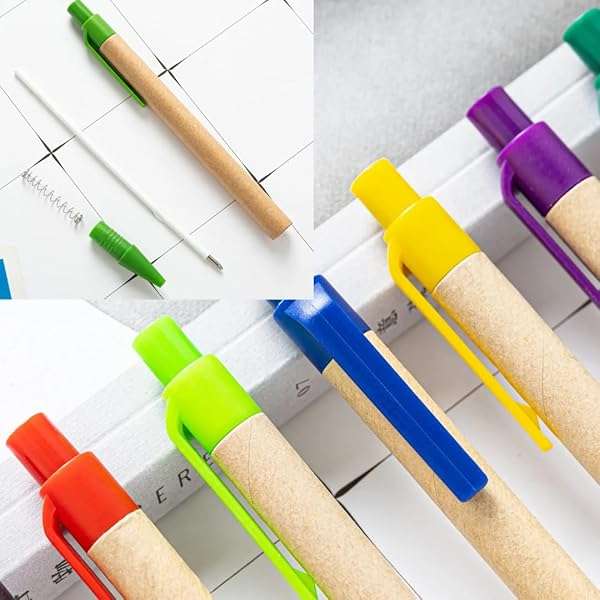 Recycled Eco Friendly Ballpoint Pens Combo (50)