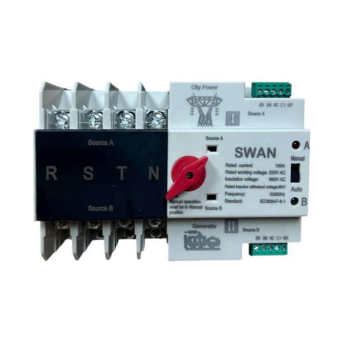 MOTORISED CHANGE OVER SWITCH 100A 4P ATS-QT-100A-4P