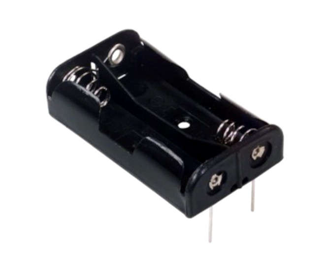 BATTERY HOLDER 2 X AAA PCB MOUNT WITH LEADS UM-4