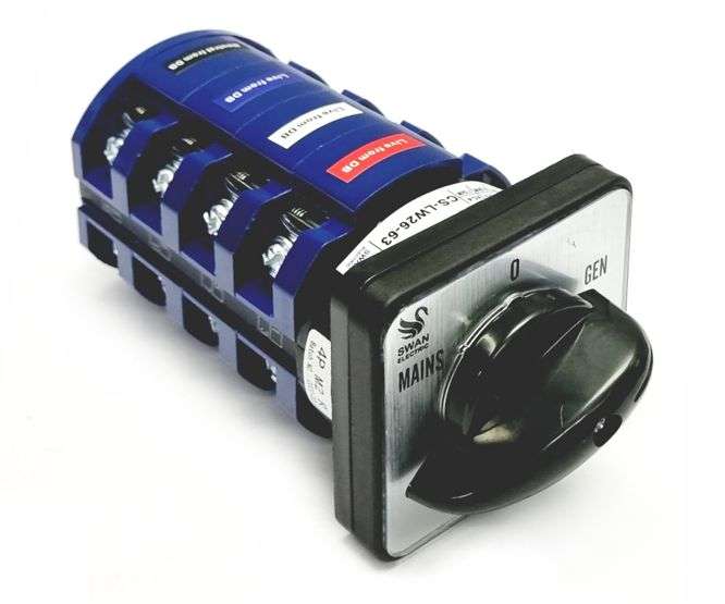 CHANGE OVER ROTARY SWITCH ON-OFF 63A 4-P0LE CS-LW26-O/F-63/4P
