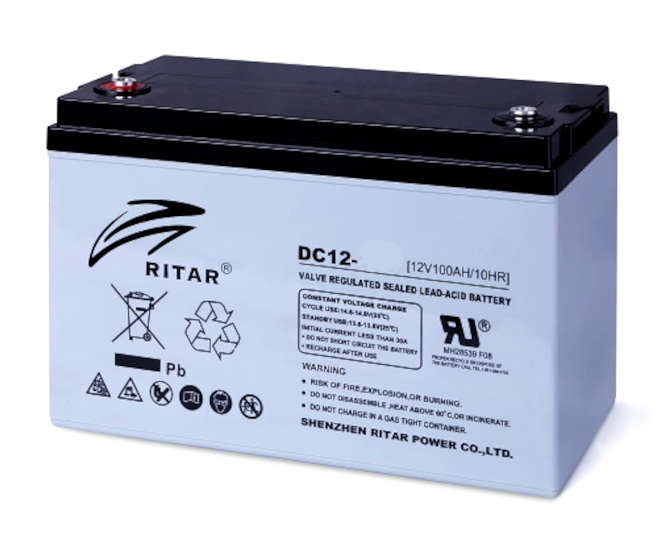 DEEP CYCLE AGM BAT 12V 100AH 328x172x222mm DC12-100