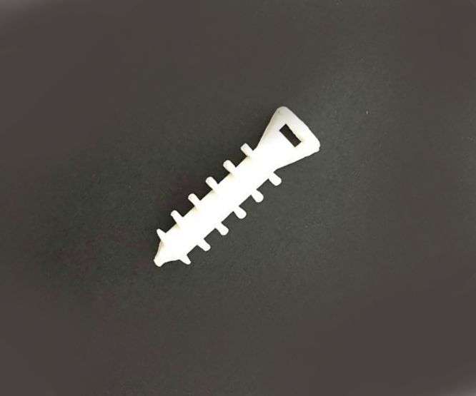 WALL PLUG CABLE TIE MOUNT 7mm WHITE EH-1W7