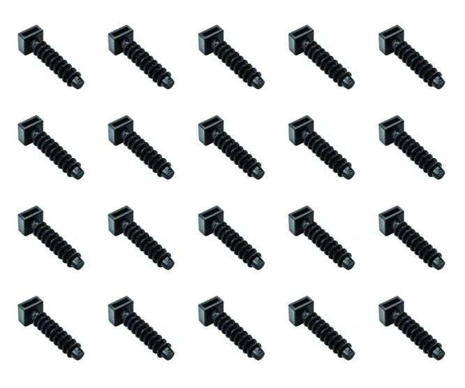 WALL PLUG FOR CABLE TIE 8MM BLACK 100/BAG EH1B8