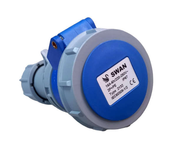 CONNECTOR 63A 2P E 220V IP67 IPS-CE-2332