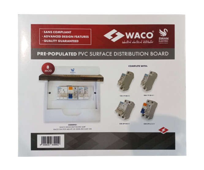 SELF ADHESIVE LABEL- WACO WR DB 8W SURF 210x185mm LBL-SWAN-WR-8W-SURF