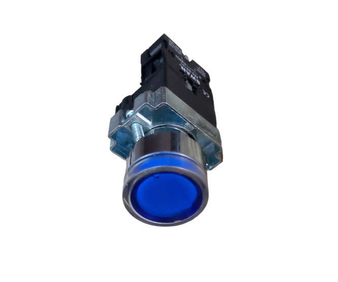 PUSH BUTTON ILLUMINATED BLUE 30mm 220VAC N.O PB-XB2-BW3661-B