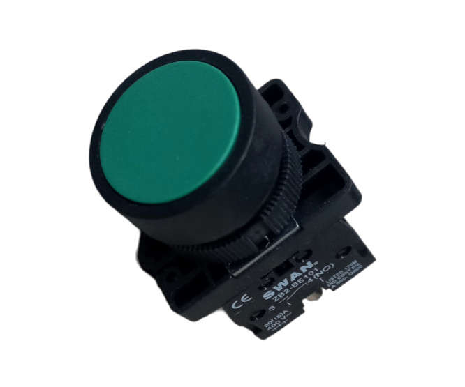 PUSH BUTTON SPRING RETURN 22mm N/O N/C GREEN PB-XB2-EA135