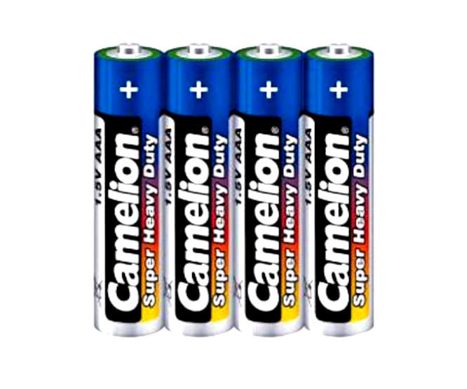 R6/AA BATTERY 1.5V 4/PACK, ZINC CARBON SHD R6P-SP4B