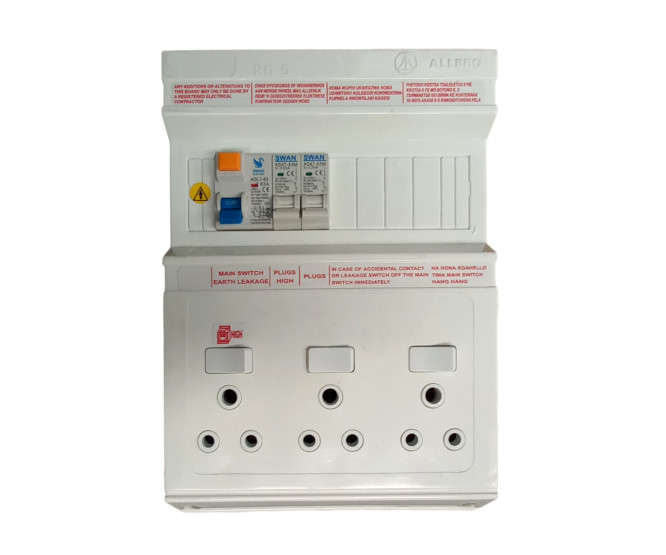 POPULATED BOARD 3-SWITCHED SOCKETS 1XE/L AND 2X20A RB-RB001-NO-B/H