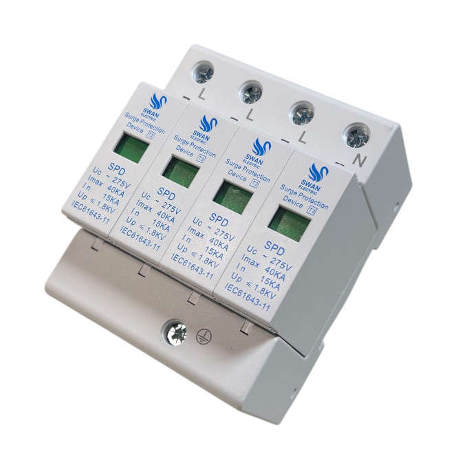 SURGE PROTECTOR 4P 275V 15/40KA CLASS C SPD-15KA-40KA-275V-4P