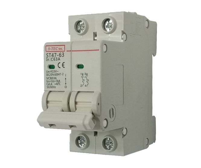 CIRCUIT BREAKER DIN 63A 2P 3KA C-CURVE CB-ST47-3263