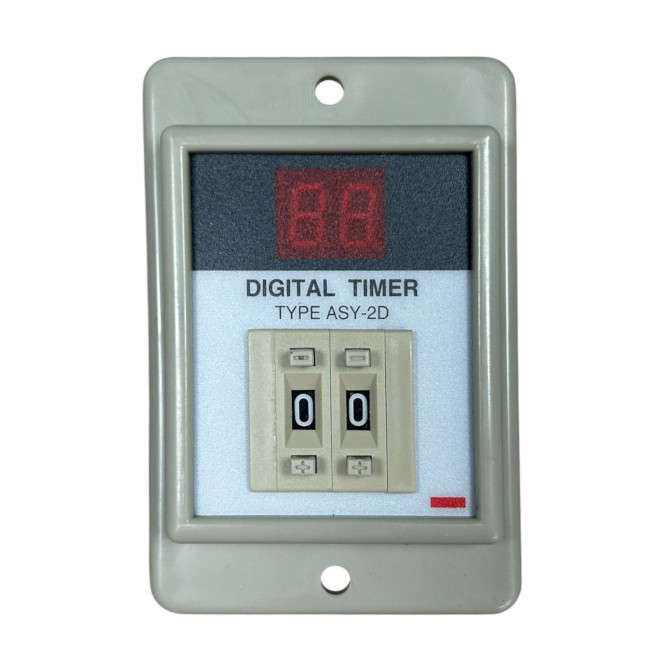 TIMER M/RANGE 2D 8PIN 230VAC 9.9S-99HR 2xLIMIT CONT FLUSH TMR-ASY2D-230V