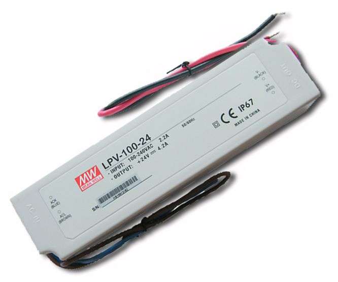 POWER SUPPLY ENCLOSED LED DRIVER I=220 O=24 0-4.2A LPV-100-24
