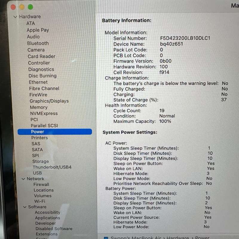 Macbook Air M3 13" 8GB Ram 256GB Space Gray