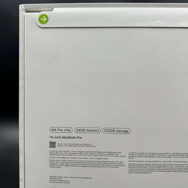 Macbook Pro 14" M4 Pro Chip | 24GB | 512GB | Silver (Brand New / Open Box)