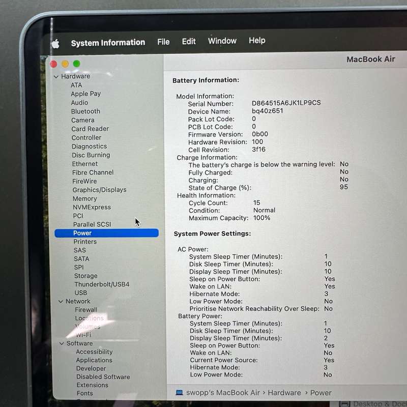 Macbook Air M3 15-inch 16GB 256GB Space Black