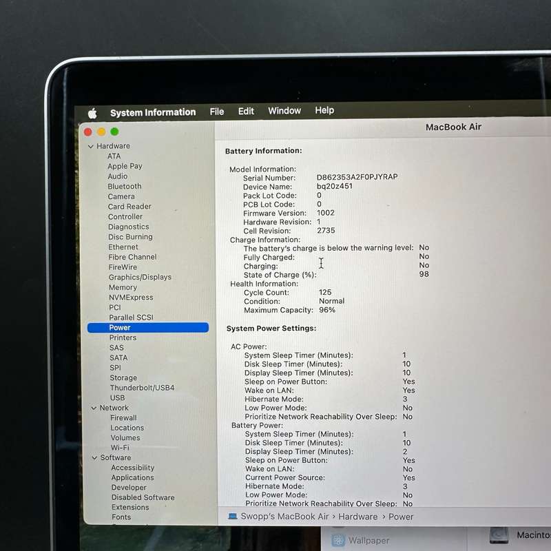 Macbook Air M1 13" 8GB 256GB Space Grey