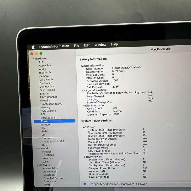 Macbook Air M1 13" 8GB 256GB Space Grey