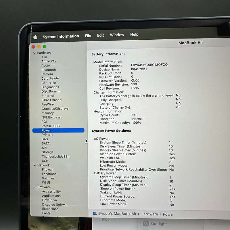 Macbook Air M3 13 16GB Ram 256GB Space Black