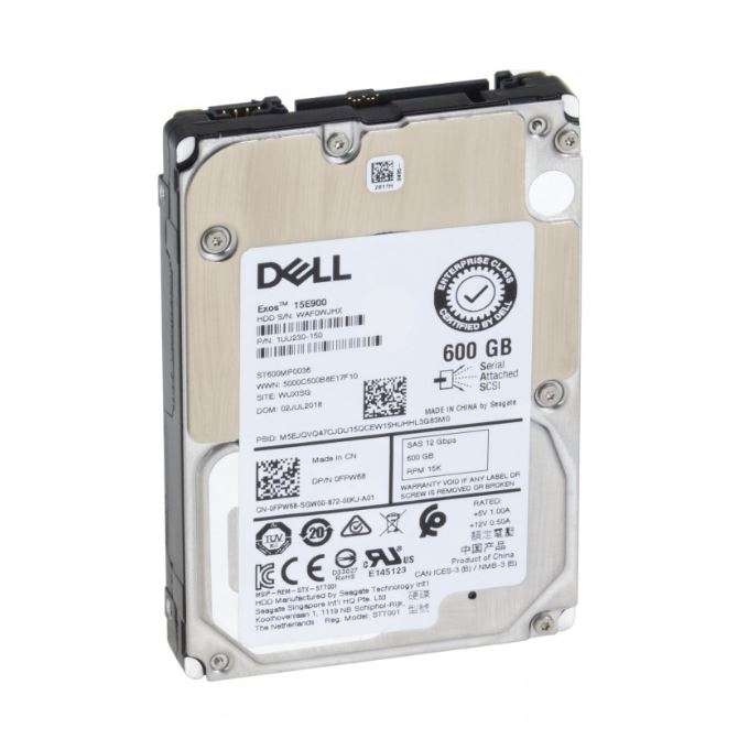 600GB Dell /Seagate, 15K RPM, 12Gbs, 2.5", SAS, SERVER HDD Hard Drive
