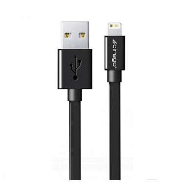 Lightning Flat Cable (Black, 2 Meter)