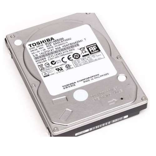 2TB Toshiba 15mm 2.5" SATA-3Gb/s 5400rpm 8MB Notebook HD