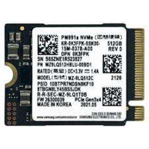 512GB Samsung, PM991A, PCIe, NVMe, M.2 2230, SSD